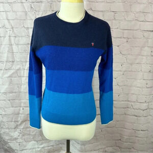 louis philippe sport LP wool blend color block pull over fitted sweater mens med